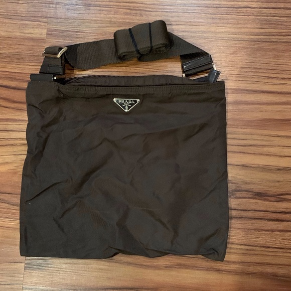 Prada tessuto nylon crossbody bag (Brown) - Picture 1 of 2